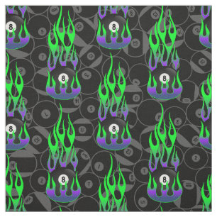 Tela Neon Green Eight Ball