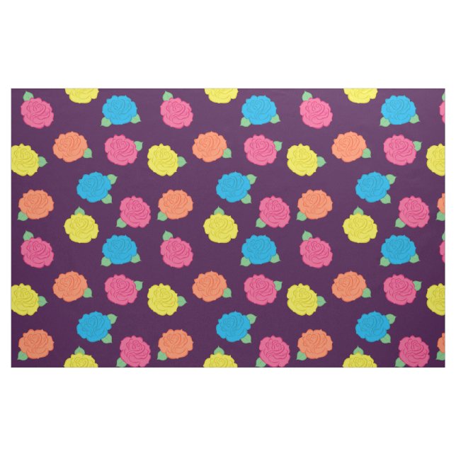 Tela Neon Rosas Fabric ("Cuarto gordo" (fat quarter))