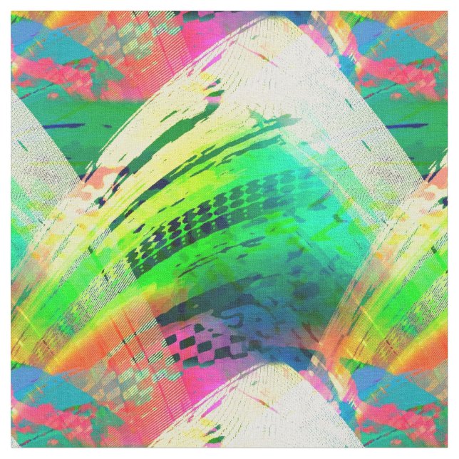 Tela Neón tropical (De cerca)