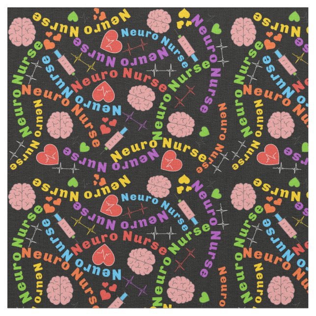 Tela Neuro Nurse Black Fabric (De cerca)