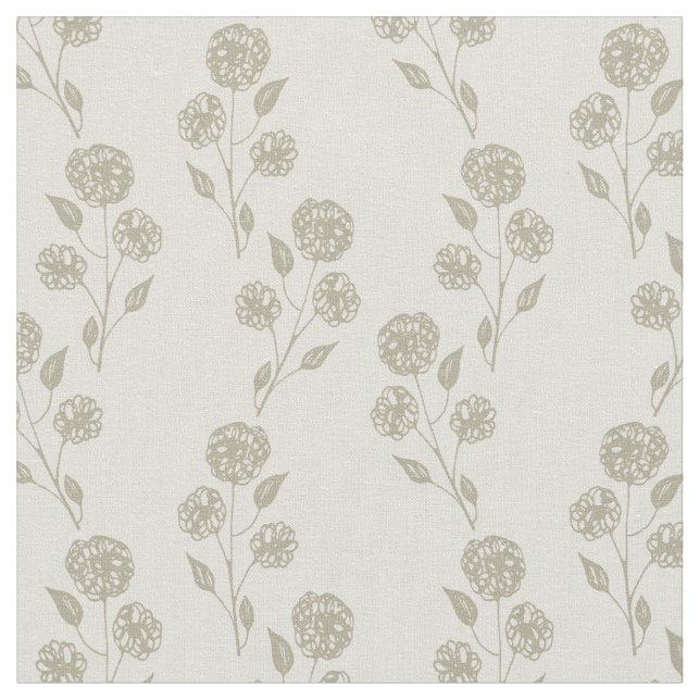 Tela Neutral Floral (De cerca)