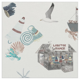 Tela New England Lobster Shack Ditsy