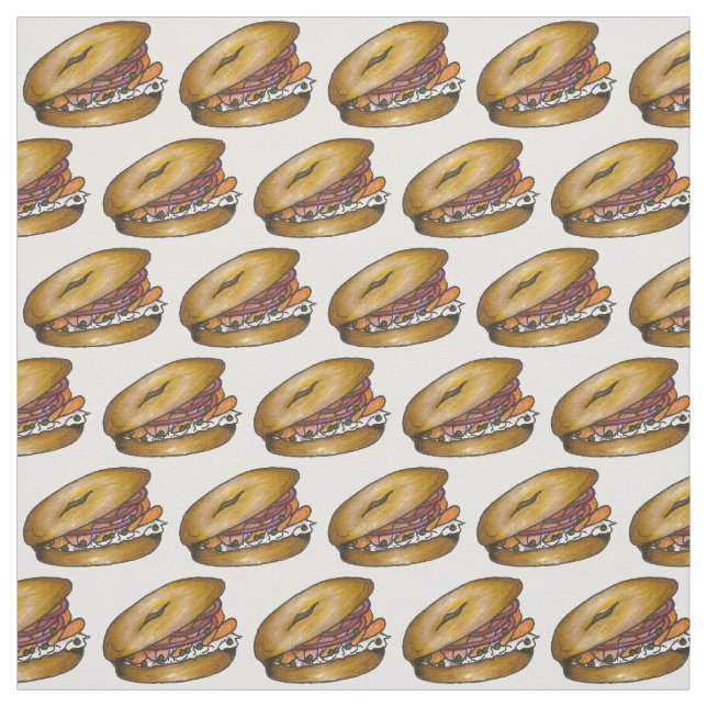 Tela New York Bagel Capers Cream Cheese Lox Onions (Retal)