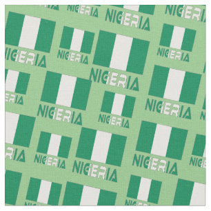 Tela Nigeria y bandera de Nigeria