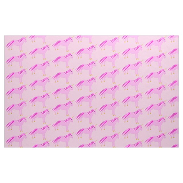 Tela Niña Rosa bonito Unicorn ("Cuarto gordo" (fat quarter))