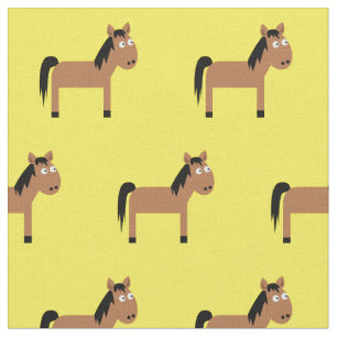 Tela Niño de caballo lindo niño bebé enfermera Amarillo