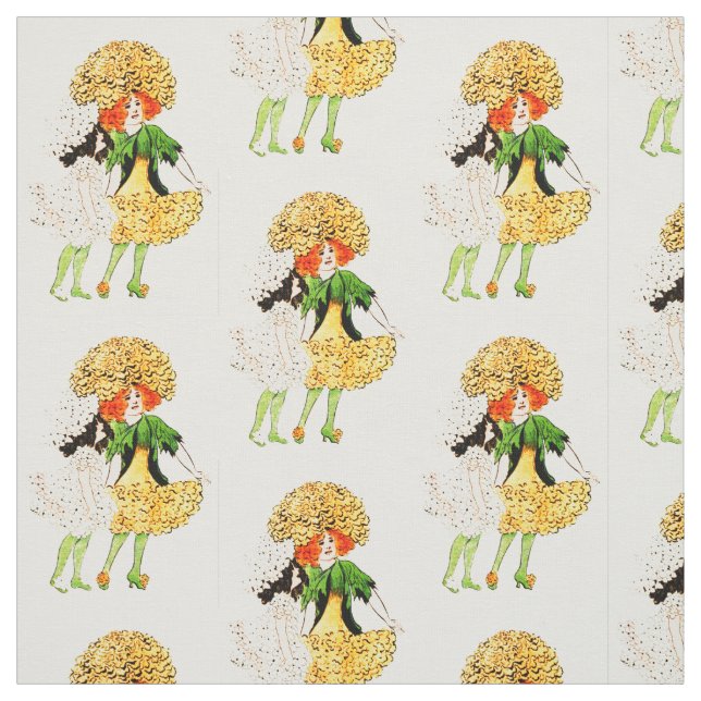 TELA NIÑO DE FLOR - MODELO DE HADAS FLORAL DE LA (Retal)