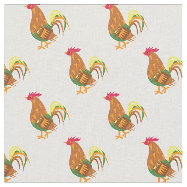 Tela Niños con gallos de pollo (De cerca)