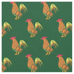 Tela Niños con gallos de pollo