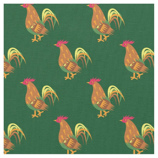 Tela Niños con gallos de pollo (De cerca)
