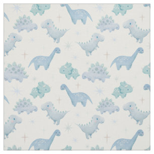 Tela Niños con patrones de dinosaurios azules