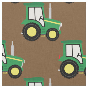 Tela Niños de granja lindos tractor marrón