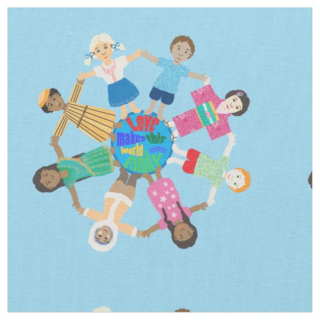 Tela Niños del mundo (De cerca)