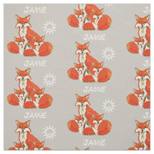 Tela Niños grises Familia Sunshine Fox Personalizada