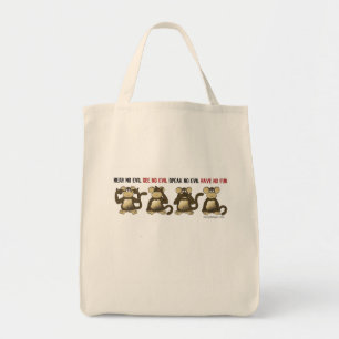 Tela No oiga ningún mal no tener ningún bolso de la