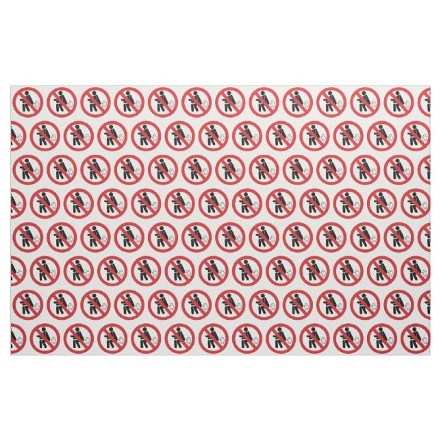 Tela NO ⚠ Rótulo de inodoros tailandeses divertidos ⚠ (Yarda)