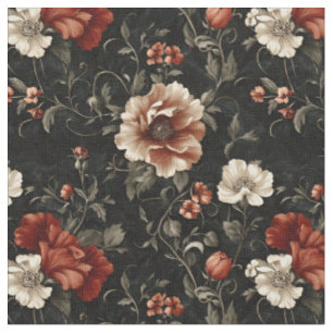 Tela Noir Garden - Dark Moody Florals