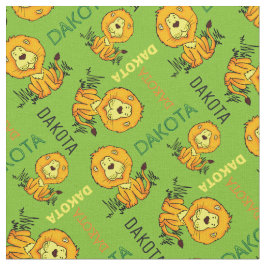 Tela Nombramiento personalizado de león animal tejido p