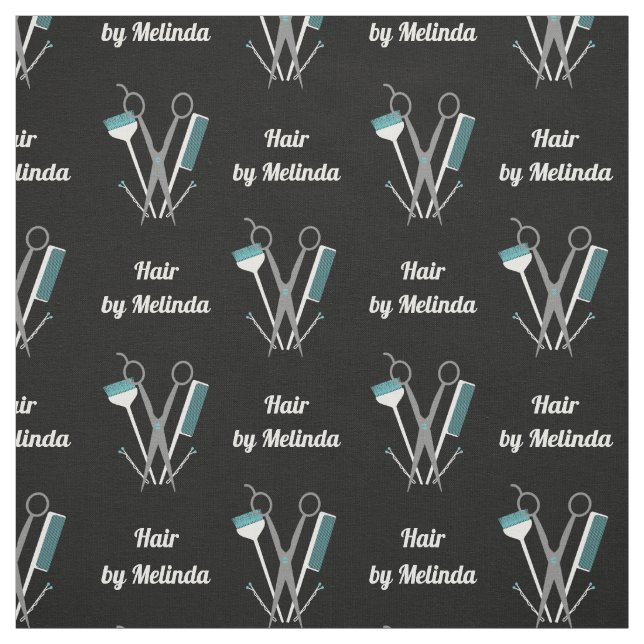 Tela Nombre de adición de lápiz Verde azulado blanco y  (Retal)