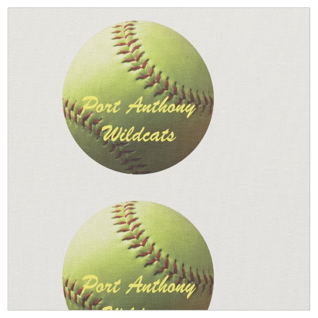 Tela Nombre del equipo de Sofball amarillo (De cerca)