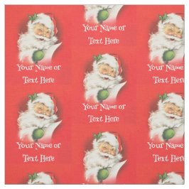 Tela Nombre familiar personalizado Winking Santa Navida