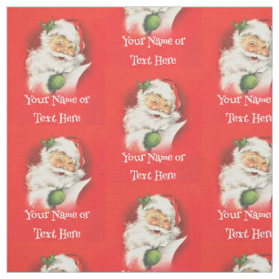 Tela Nombre familiar personalizado Winking Santa Navida