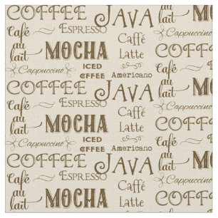 Tela Nombres de la bebida de Latte del café del café