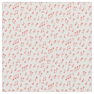 Tela Notas de la música Red Doodled