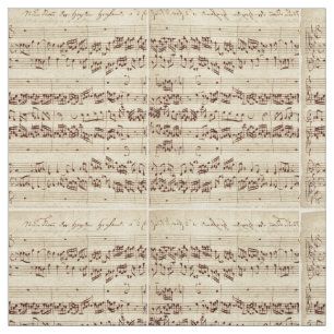 Tela Notas de música antiguas - Hoja de música Bach