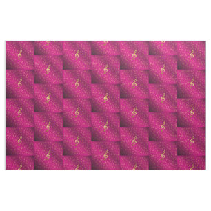 Tela notas de música doradas Tela, textil colorido de c