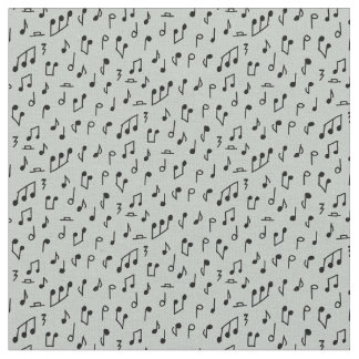 Tela Notas de Música Negras sobre Gris