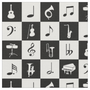 Tela Notas elegantes e instrumentos de la música