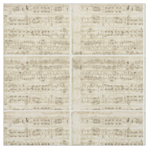 Tela Notas musicales antiguas - Partitura de Chopin