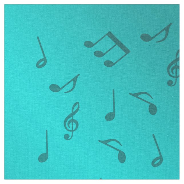 Tela notas musicales de plata (De cerca)