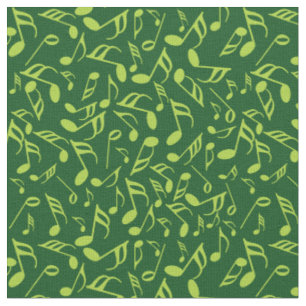 Tela Notas musicales en verde