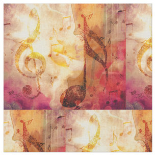 Tela Notas musicales Grunge con violín