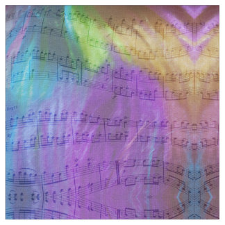 Tela Notas musicales psicodélicas
