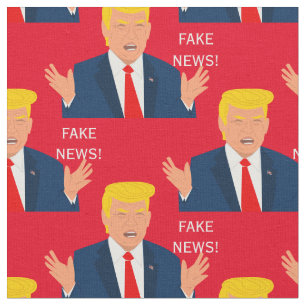 Tela Noticias falsas caricatura de Donald Trump republi