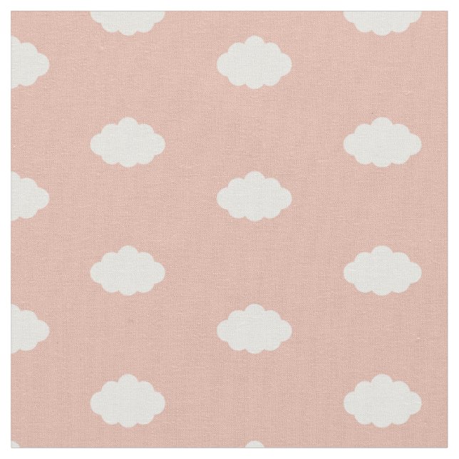 Tela Nubes de Marfil sobre Rosa Salmón (De cerca)