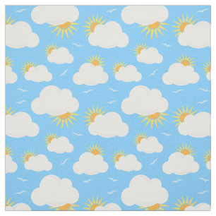 Tela Nubes de verano y azul cielo de sol