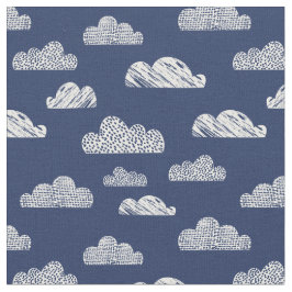 Tela Nubes texturadas sobre azul oscuro