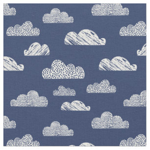 Tela Nubes texturadas sobre azul oscuro