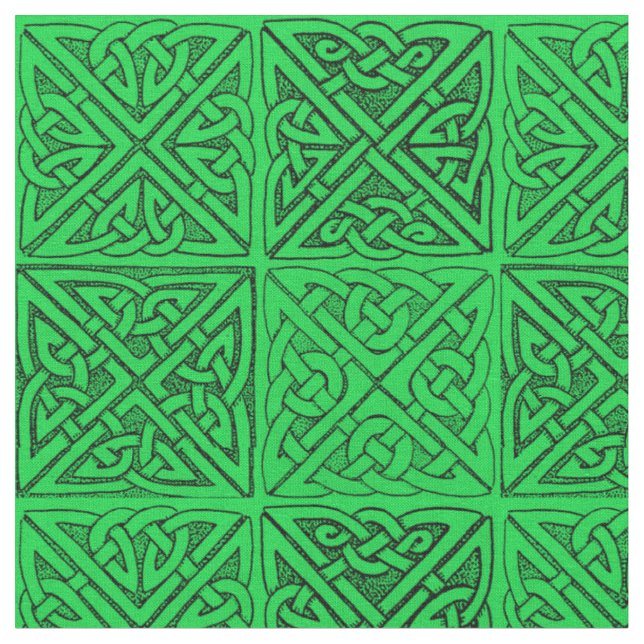 Tela Nudos célticos verde oscuro (De cerca)