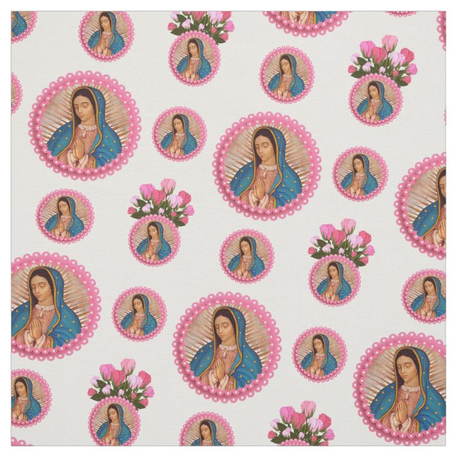 Tela Nuestra Señora de las Rosas Rosa de Guadalupe (Retal)