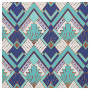 Tela Nuevo estilo Aqua y Blue Art Deco