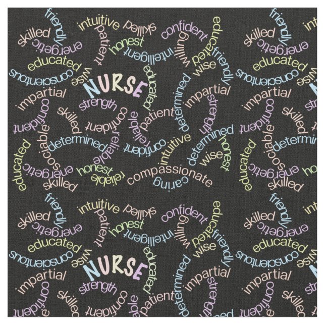 Tela Nurse Tools Black  (De cerca)