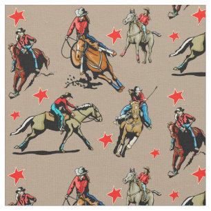 Tela occidental del diseño de los caballos de