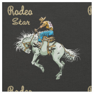 Tela occidental del jinete del Bronc del vaquero