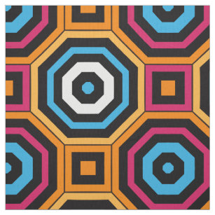 Tela Octagones coloridos modernos y cuadrados geométric