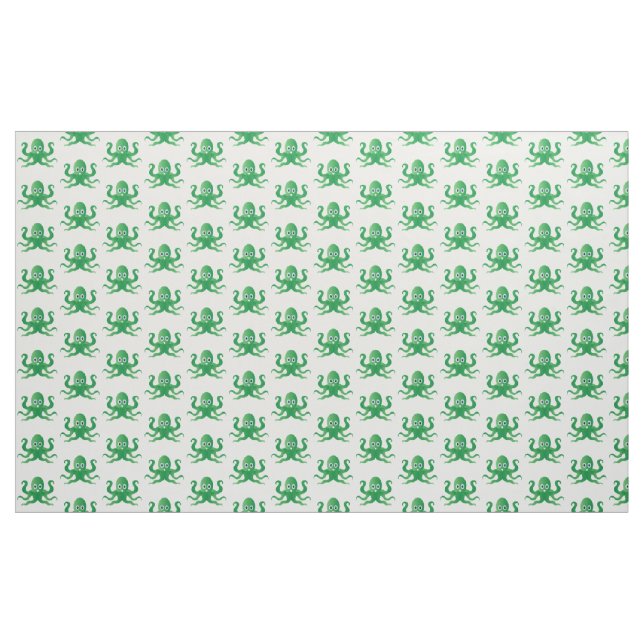 Tela Octopi verde divertido (Yarda)